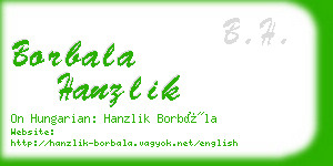borbala hanzlik business card